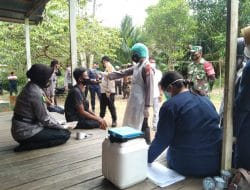 Koramil 1011-15/Kahayan Hilir Giat Melaksanakan Monitoring Perkembangan Satgas Desa Tangkal Covid -19