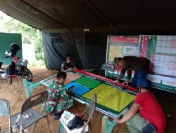 Banner Terpasang di Poskotis Untuk Penyediaan Data TMMD ke-111 Kodim 0212 /TS