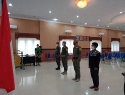 Tekad Petugas Upacara Sukseskan pembukaan TMMD ke-110 Kodim 0212/TS