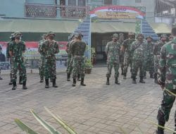 Semangat Pagi, Anggota Satgas dan Warga Siap ke Lokasi Sasaran Fisik