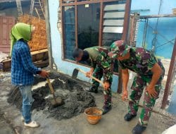 Tidak Hanya Mahir Memainkan Senjata, Satgas TMMD Juga Bisa Mainkan Alat Pertukangan