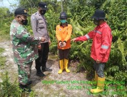 Babinsa Tumbang Nusa Lakukan Pengecekan Lokasi Daerah Rawan Karhutla