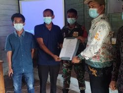 Anggota Koramil 15/Kahayan Hilir Monitoring Rapat Musyawarah Pembangunan Desa TA.2021