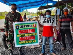 Koramil 05/Pulau Petak Monitoring Desa Tangguh Tangkal Covid-19 Di Wilayah Binaannya