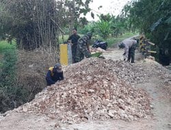 Material Untuk Jalan Persawahan Desa Siwalan, Yang Dibangun Satgas TMMD