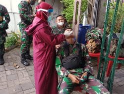 Pastikan Bebas Covid-19, Personil Kodim Gresik Laksanakan Tes Swab
