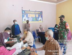 Koramil 1011-13/Pandih Batu Memantau giat vaksinasi