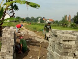 Tumpukan Batako di Lokasi TMMD Gresik, Mulai Digunakan