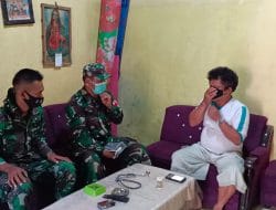 Satgas TMMD ke-111 Menghimbau Warga Untuk Jaga Pola Hidup.