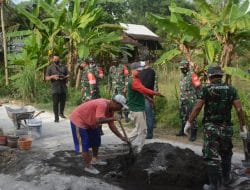 Bagi Anggota Satgas Matahari Yang Terik Bukan Halangan Untuk Bekerja