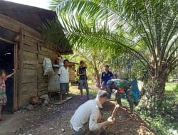 Walaupun Berbatu Namun Tak Sulit Buat Lubang Septic Tank, TMMD Tapsel