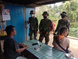 Satgas TMMD Giat Penyemprotan Ke Conter Pulsa Desa Siuhom, Tapsel