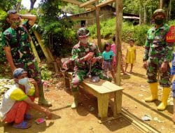 Satgas Lakujkan Kegiatan Cek Kesehatan Sekaligus Prokes, TMMD Tapsel