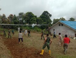 Akhirnya Lapangan Bola Voli Selesai Dikerjakan, TMMD Tapsel