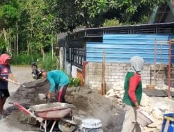 Pembuatan Pondasi di TMMD 111 Mulai Terlihat di Rumah Sahari