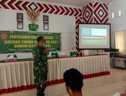 Kapt.Inf Saparuddin Hasibuan Penyuluhan Wasbang dan Sosialisasi TMMD ke 111 kepada Warga Desa Siuhom, TMMD Tapsel