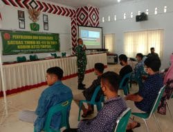 Sebelum Masuk Ruangan Peserta Sosialisasi Wasbang Jalankan Prokes, TMMD Tapsel