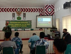 Jarak Tempat Duduk di Aula Angkola Barat Telah Jalankan Prokes, TMMD Tapsel