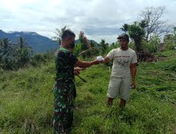 Masker Yang Dibagikan Satgas TMMD Efektif Menghalau Air Liur (Droplet) Saat Kontak Langsung
