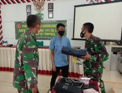 Kades Siuhom Amantua Simamora Terima Kasih Atas Bantuan Satgas Sarana Olahraga pada Pemuda Desa, TMMD Tapsel