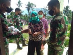 Mencuci Tangan di Air Mengalir Upaya Mencegah Penularan Covid-19, Kodim Tapsel