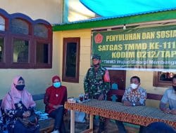 Pemilihan Benih Unggul Menunjang Petani Tingkatkan Hasil Panen Padi di TMMD Kodim Tapsel