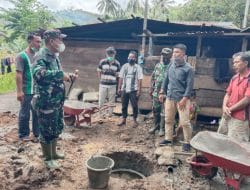 Dandim Tapsel Berikan Apresiasi Progres Pembuatan Jamban di TMMD Kodim Tapsel