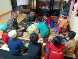 Sasaran Non-Fisik, Satgas Ajari Anak Baca Al Qur’an di TMMD Kodim Tapsel