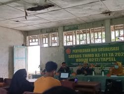 Satgas Jadi Teladan Jalankan Prokes di Penyuluhan Pendidikan di TMMD Kodim Tapsel