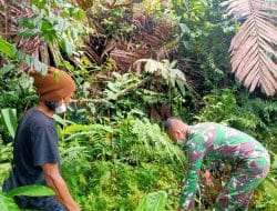 Satgas Terjang Semak Belukar Cek Saluran Pipa Warga di TMMD Kodim Tapsel