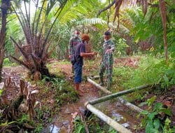 Diskusi, Dilakukan Satgas Jika Temukan Masalah Saat Cek Saluran Air di TMMD Kodim Tapsel