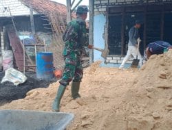Terus Semangat Masyarakat Siwalan Bangun Desa Bersama TMMD 111 Gresik