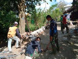 Pagi, Siang Sampai Sore Satgas TMMD Dan Warga Terus Bekerja Tanpa Kena Lelah