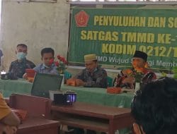 Antusiasme Peserta dengarkan Materi Giat Penyuluhan Agama di TMMD Kodim Tapsel
