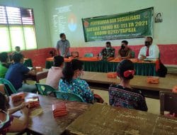 Sinergisitas Antar Aparat dan Warga, Satgas Laksanakan Penyuluhan Hukum dan Kamtibmas di TMMD Kodim Tapsel