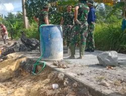 Di TMMD Kodim Gresik Drum Berguna Untuk Mengumpulkan Air