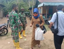 Salah Satu Program Non-Fisik TMMD Kodim Tapsel, Bagikan Masker Gratis