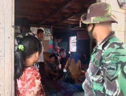 Mas Delima Lurah Batu Rosak Peduli Covid, Ikut Bagikan Masker di TMMD Kodim Tapsel