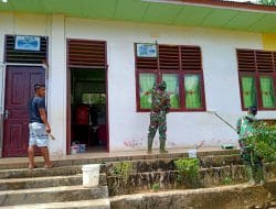 Pengecatan SDN 101311 Salah Satu Program TMMD Kodim Tapsel