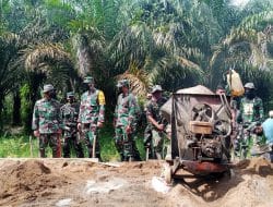 Tim Wasev Optimis Program TMMD Ke-111 Kodim 1207/Pontianak di Desa Kuala Mandor B Selesai Tepat Waktu