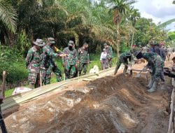 Beri Motivasi Kepada Tim Satgas, Dandim 1207/Pontianak Tinjau Sasaran TMMD Ke-111