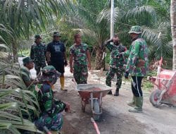 Memanfaatkan Waktu Senggang, Satgas TMMD Ke-111 Kodim 1207/Pontianak Diskusi Cara dan Solusi Kerja Cepat