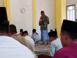 Ibadah Sholat Jumat Perdana di Lokasi TMMD Ke-111   