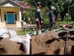 Pembangunan Jalan Rabat Beton di Lokasi TMMD Ke-111 Kodim 1207/Pontianak Sudah Sampai di Rumah Pak Haji Saruki