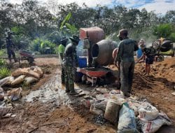 Putaran Mesin Molen Stabil dan Lancar Ditangan Satgas TMMD Ke-111 Kodim 1207/Pontianak