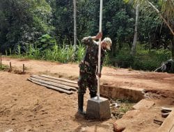 Tiang Bendera Sudah Masuk di Lokasi TMMD Ke-111 Kodim 1207/Pontianak   