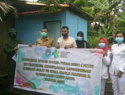 Babinsa desa kuala mandor B ikut bagian dalam satgas TMMD reguler ke-111 Kodim 1207/Pontianak  di dusun maju jaya