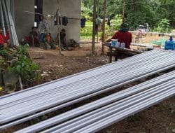 Satgas TMMD Ke -111 Kodim 1207/Pontianak Siapkan Tiang Bendera