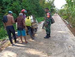 Jalan Baru Program TMMD Ke-111 Kodim 1207/Pontianak Juga Dirasakan Oleh Pedagang Sayur Keliling
