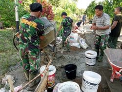 Pastikan Mesin Molen di Lokasi TMMD Ke-111 Kodim 1207/Pontianak Dalam Keadaan Bersih Sebelum Istirahat   
